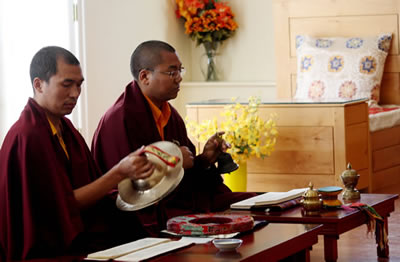 Ven. Acarya Namdrol Gyatso and Ven. Thrinley Gyaltsen