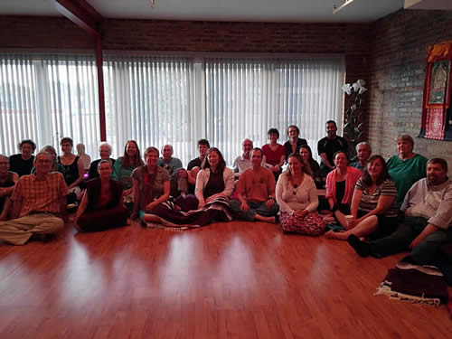 Friday night class at Osel Ling