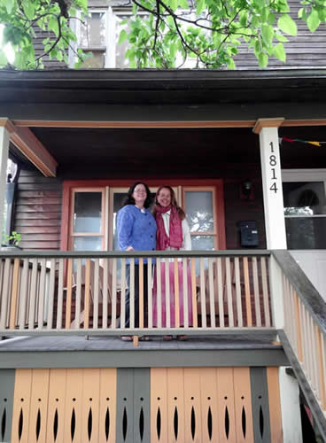 Nancy Floy and Julie Heegaard at Teacher's House