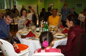 His Eminence Dzigar Kongtrul Rinpoche, Jetsunla, Britton la, Jennifer Shippee, with Jetsün Rinpoche and her younger brother Minling Dungse Rinpoche.