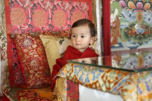 inling Dungse Rinpoche in the Main Shrine Room during long-life prayers.