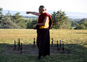 HE Dzigar Kongtrul Rinpoche during the land-blessing ceremony.