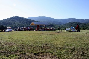 View of the future temple site.