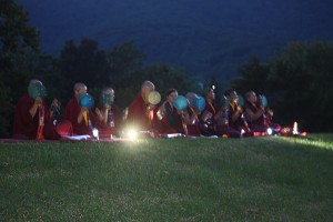 Chöd practice at Annual Retreat.