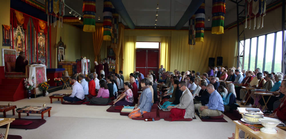 Jetsün Khandro Rinpoche teaching during the Annual Retreat.