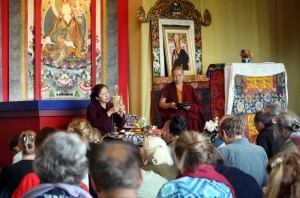 Jets&uuml;n Dechen Paldron teaching during the Annual Retreat.