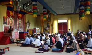 Jetsün Khandro Rinpoche teaching during the Annual Retreat.