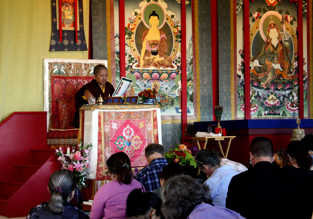 Jetsün Khandro Rinpoche during the Annual Retreat.