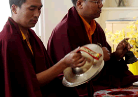 Ven. Acarya Namdrol Gyatso and Ven. Thrinley Gyaltsen