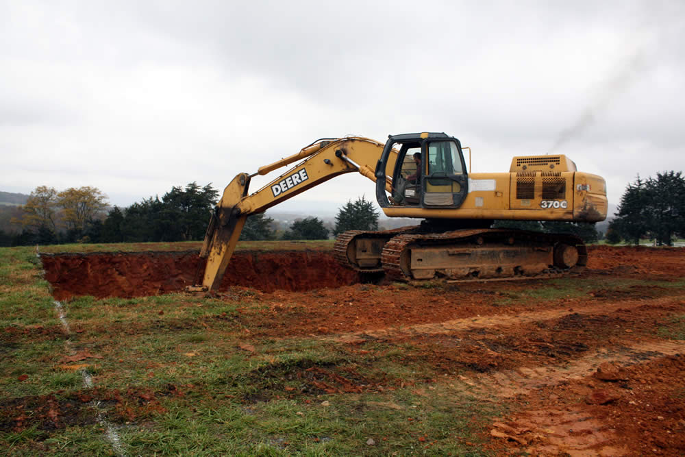 OCTOBER 27 - First corner of the basement is dug out.
