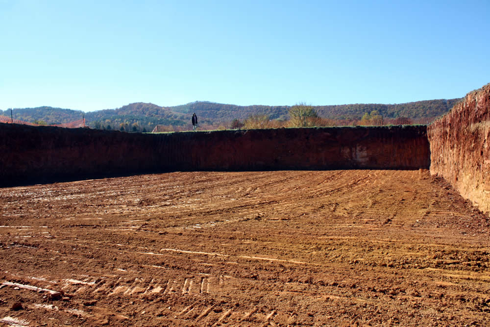 NOVEMBER 3&mdash;A resident visits the construction site.