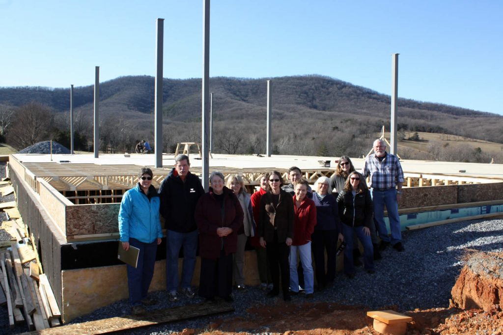 DECEMBER 22—Sangha members participating in the Winter Retreat visit the site.