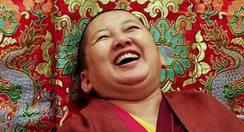 RInpoche during a teaching in Poland