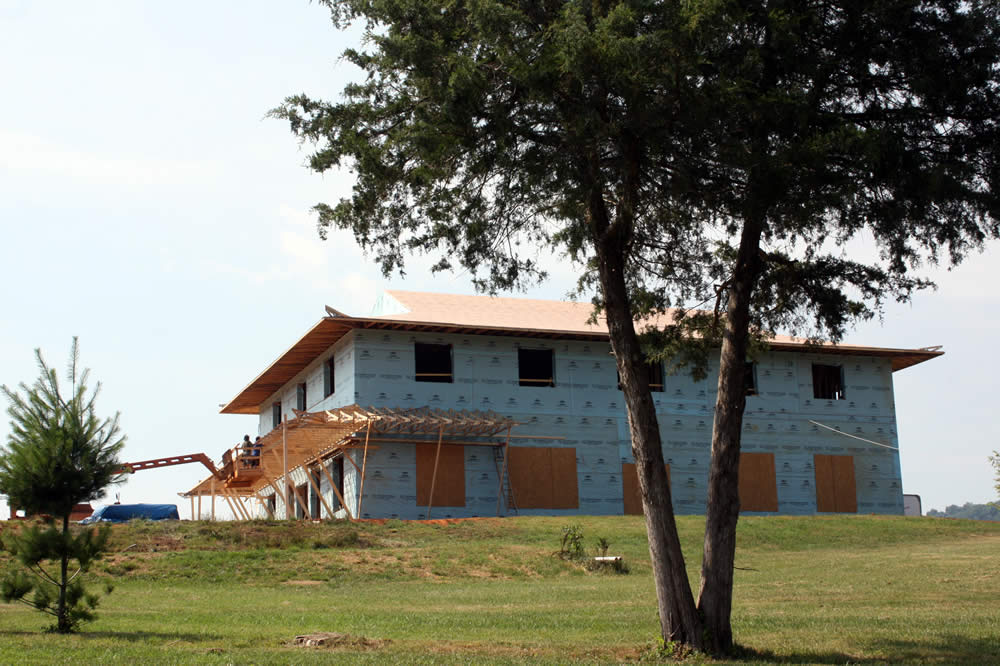 JULY 19-View of veranda construction from Mindrolling Drive