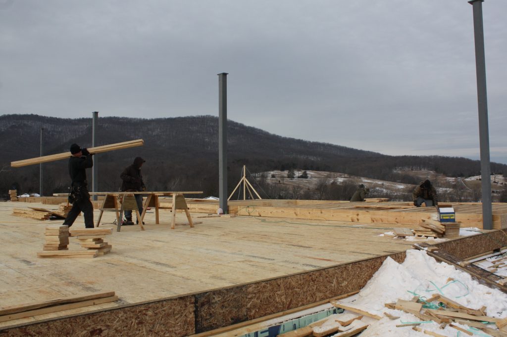 10 JANUARY 2017—Building the first floor deck.