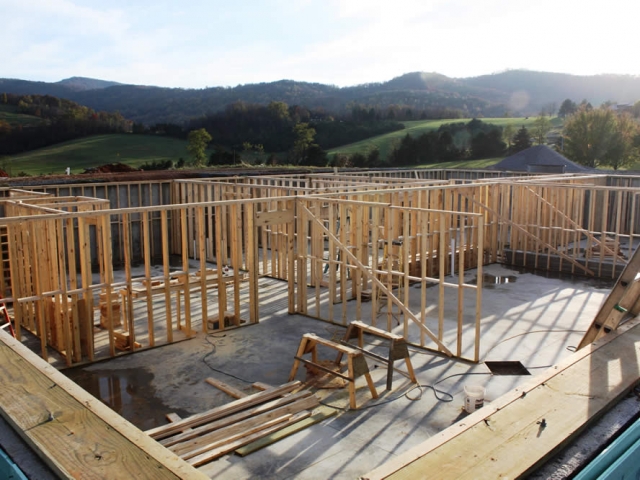 NOVEMBER 15-Late afternoon view of basement progress.