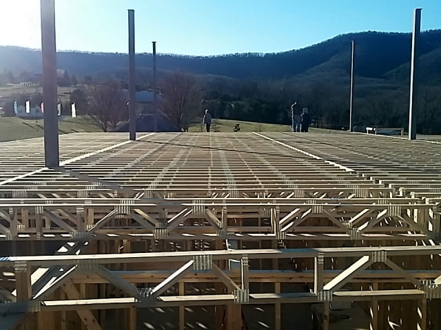 December 22--Floor joist installation completed.