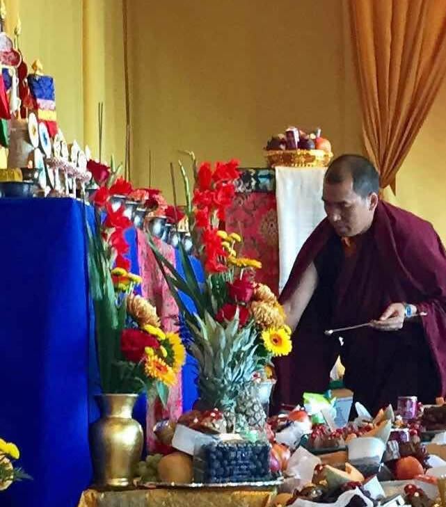 Ven. Lama Thrinley Gyaltsen during Rigdzin Thugthig tshog bum