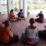 Ven. Thrinley Gyaltsen during instrument class