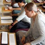 Students during reading class.