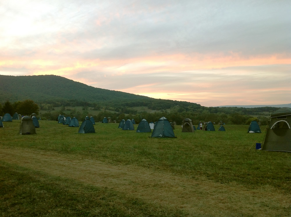 Chö gar at sunset