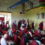 Sangha members during the teachings of Dzigar Kongtrul Rinpoche