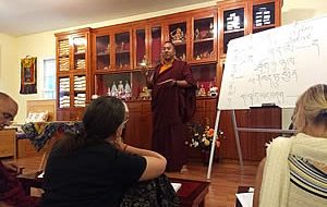 Khenpo Namdrol Gyatso la during Tibetan grammar class.