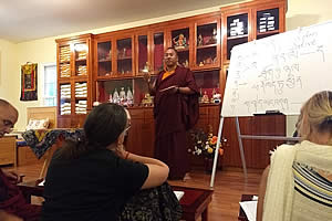 Khenpo Namdrol Gyatso la during Tibetan grammar class.