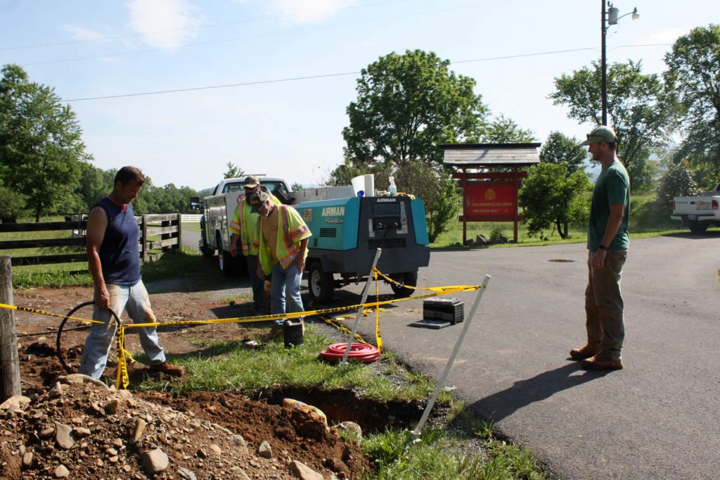 Inspecting the drill entry location