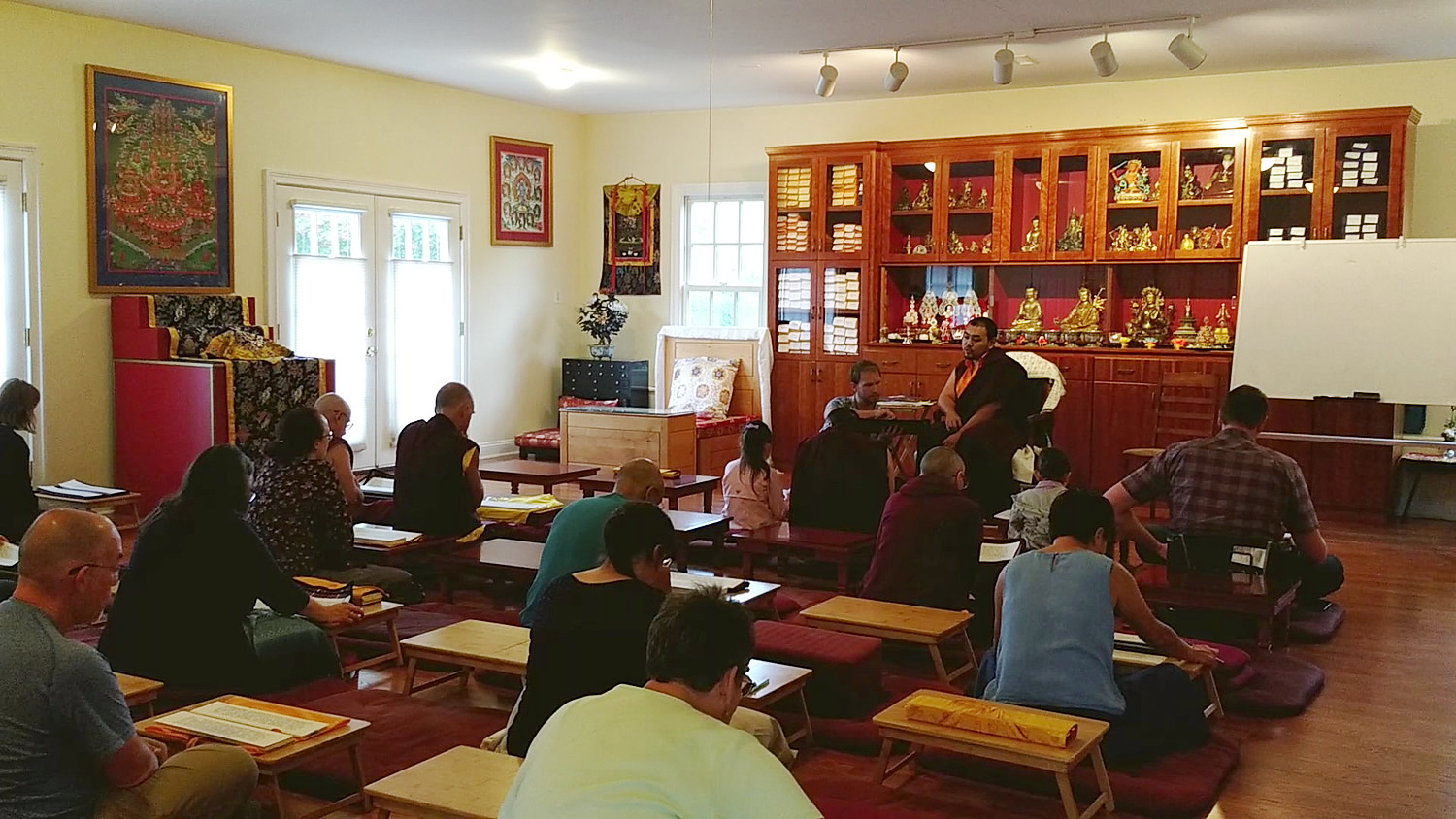 Ven. Choktrul Ngawang Jigdral Rinpoche teaching Tibetan language students